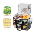 thumbnail image 2 of FORMRS Insulated Cooler Bag 24 Cans Capacity Soft Leakproof Lunch Box with Side Pockets, Retro Colorful Stripes, 2 of 7