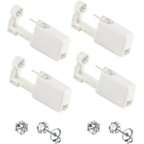 Ear Piercing Kit Disposable Self Ear Piercing Kit Safety 4 Pack Ear Piercing Gun Kit Tool with 5mm Earring Studs