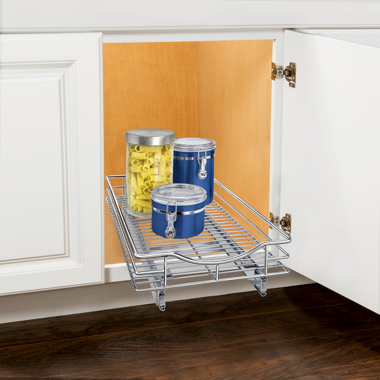 Chrome Roll-Out Cabinet Drawers