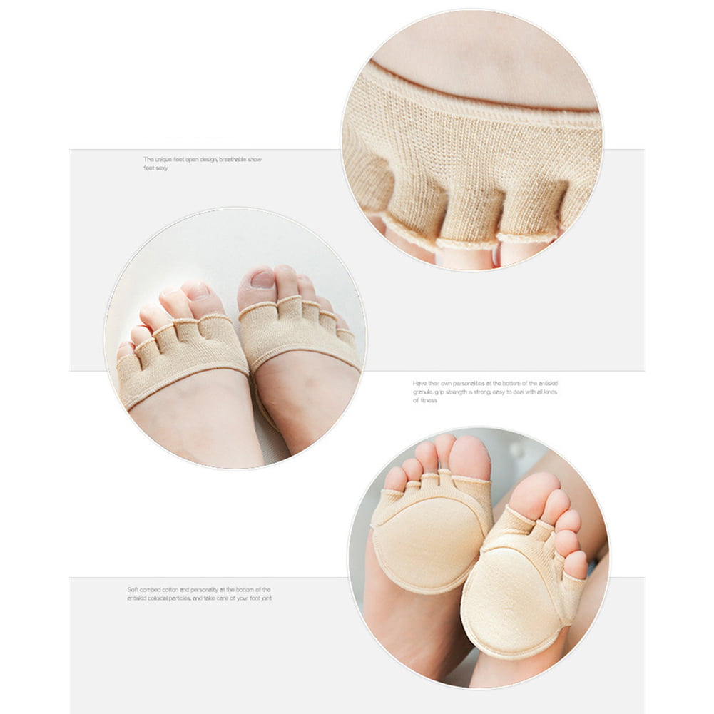 Details about   Woman Forefoot Socks Cotton Sweat Non-slip High Heels Invisible Half Feet Socks