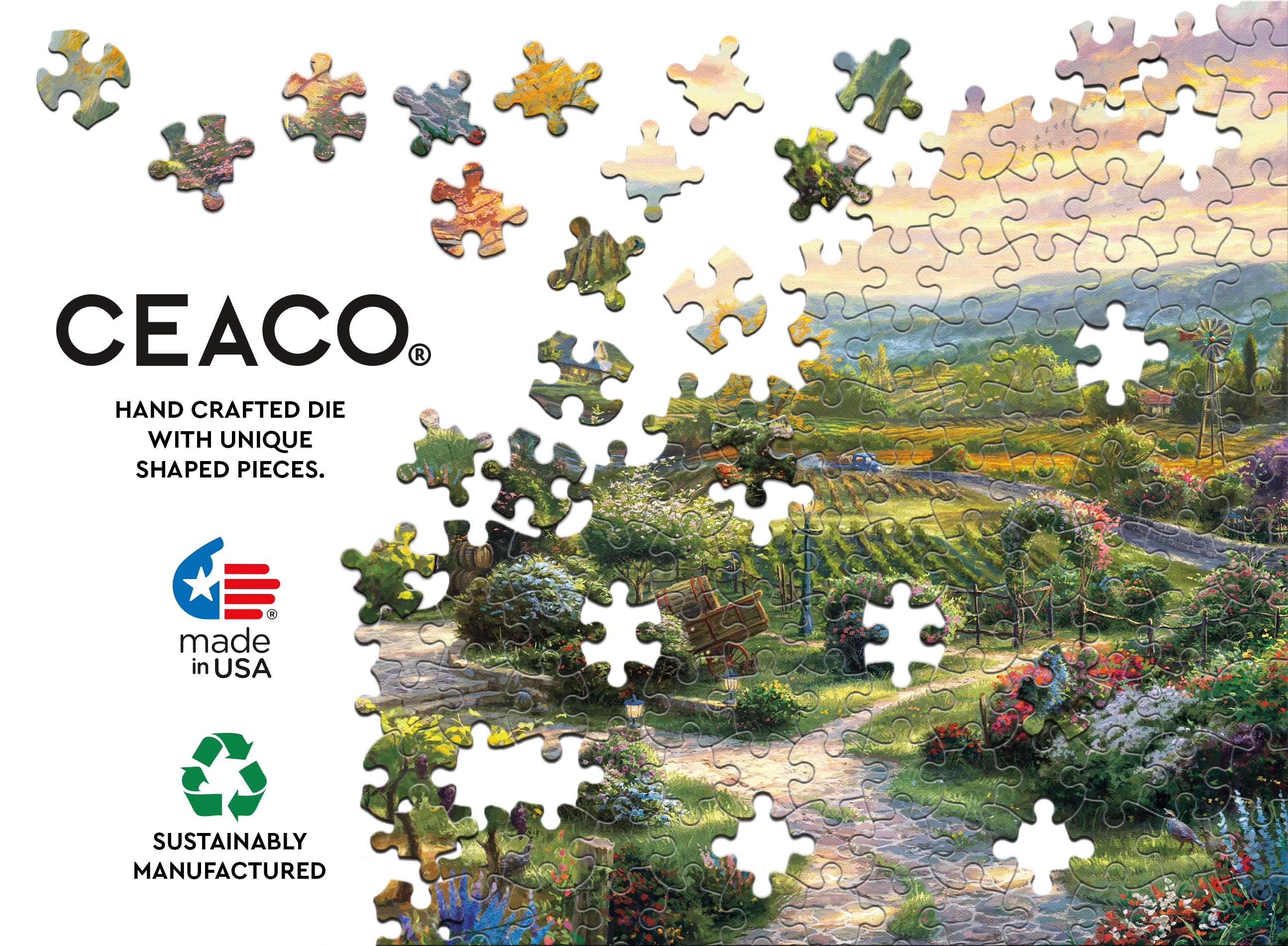 Ceaco - Thomas Kinkade - Wine Country Living - 2000 Piece Interlocking Jigsaw Puzzle