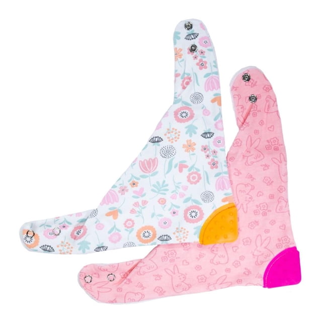 Baberos bandana Baby Mink Babera Mordedera Rosa