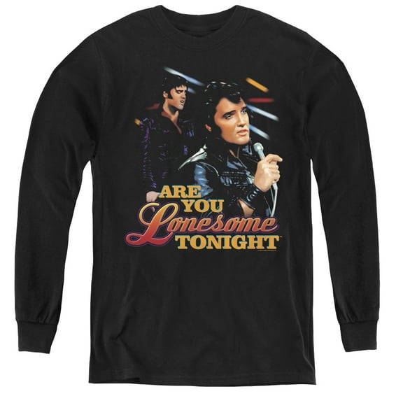 Elvis Presley Are You Lonesome Youth Long Sleeve T-Shirt Black
