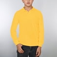 thumbnail image 2 of REDARER Kids Long Sleeve Polo Shirt Solid Color Button Down Top Soft Comfortable Boys Girls Fall Casual Shirt With Collar,Color:Yellow,Size:1-2 Years, 2 of 5