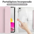 thumbnail image 3 of Funda para iPad 10ª Gen 10.9” con Porta Lápiz (Parte Trasera Rígida Transparente, Color Rosa, con Stickers), 3 of 7