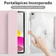 thumbnail image 3 of Funda para iPad 10ª Gen 10.9” con Porta Lápiz (Parte Trasera Rígida Transparente, Color Rosa, con Stickers), 3 of 7