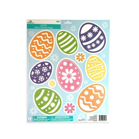 Way To Celebrate Glitter Cling Eggs