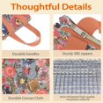 thumbnail image 4 of Pioneer Flower Floral Print Pattern Insulated Lunch Bag for Women & Adults,Large Portable Soft Cooler Lunch Bag,Thermal Food Storage Tote with Pearl Cotton,8.66L,8.75x5.75x9.5 Inch, 4 of 6
