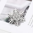 thumbnail image 2 of Christmas Brooch Pin with Rhinestone Crystal CZ Pearl Winter Snowflake Snowman Wreath Brooches Festive Decorations Ornaments Necktie Dress Accessories Jewelry for Women Xmas, 2 of 11