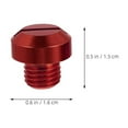 thumbnail image 2 of KAKOWELY 5Ud Tapones Para Orificios De Espejo En Manillar De Motocicleta Color Rojo, 2 of 8