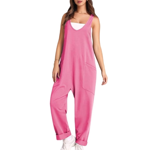 Jumpsuits for Women Casual Sleeveless Rompers Maternity Jumpsuits Baggy Overalls Loose Fit Glitter S