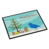 Carolines Treasures CK4487MAT Bunting Merry Christmas Door Mat Indoor Rug or Outdoor Welcome Mat 18x27 Doormat  27"L x