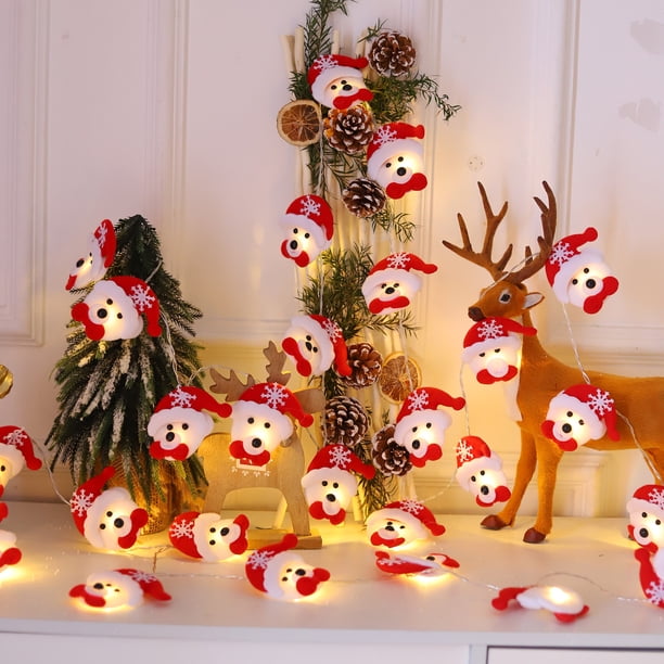 Fiudx Guirnalda de Luces Led con Forma de Oso, Adorable Decoración con Forma de Oso, Funciona con Pilas, Resistente Al Agua Ip44, Perfecta para Fiestas Navideñas, para Uso En Interiores y Exteriores,