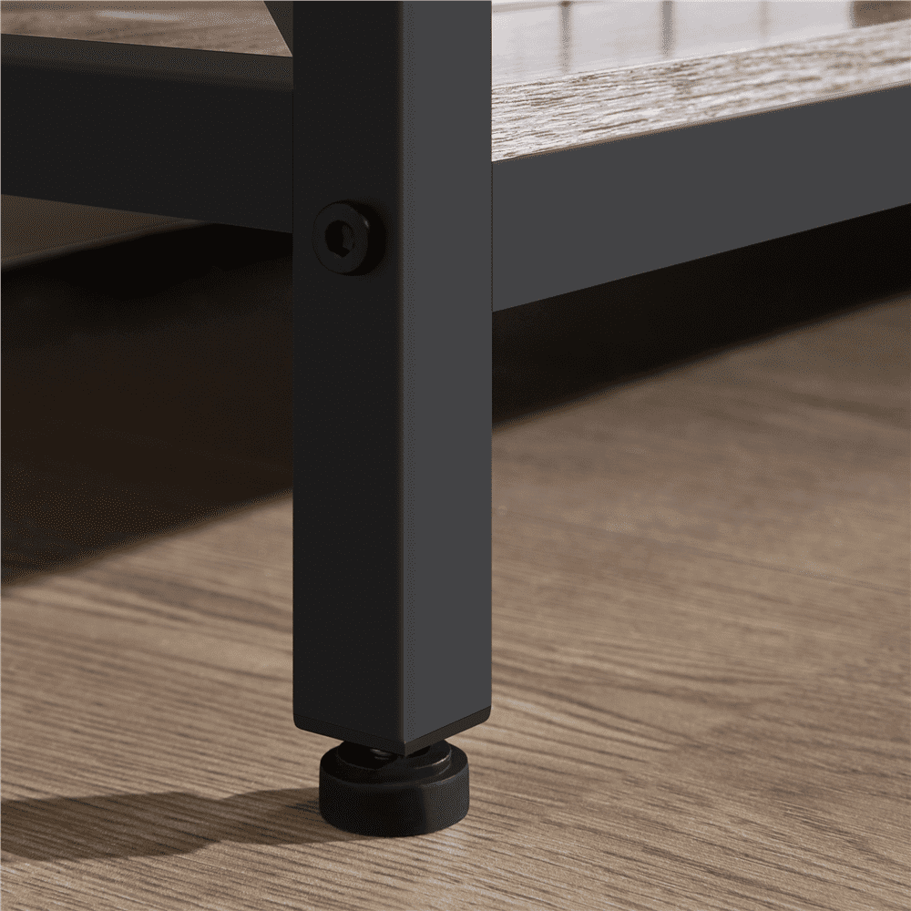 Alden Design 60-inch Industrial TV Stand with Storage, Distressed Gray