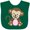Green, variant on Inktastic Monkey Girls Baby Bib