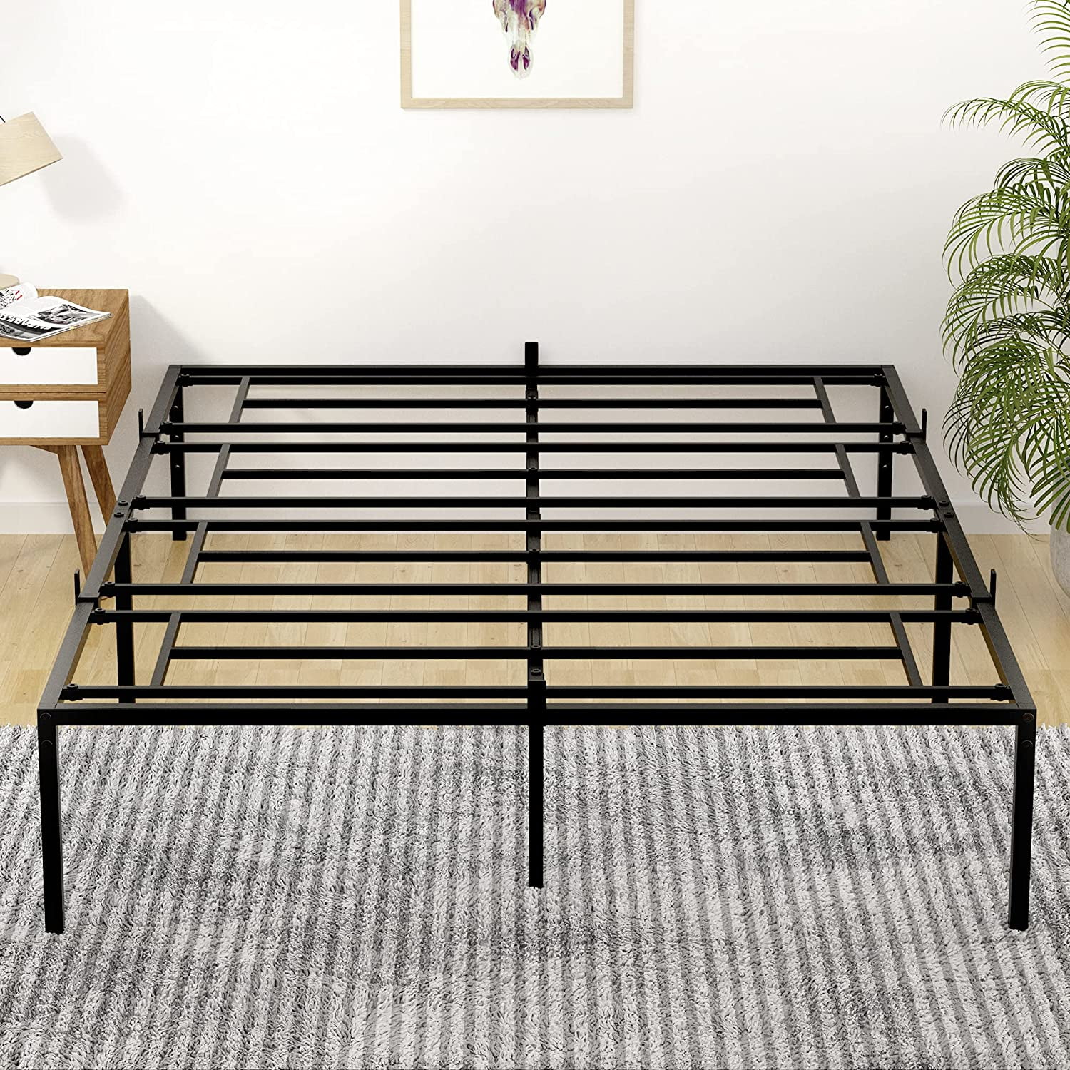 Amyove 14 Inch Full Metal Platform Bed Frame No Box Spring Needed Heavy