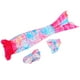 thumbnail image 3 of Traje de baño de cola de sirena para niños, trajes de baño de poliéster, conjunto de cola de sirena para niñas que nadan 120cm/47,2 pulgadas, 3 of 12