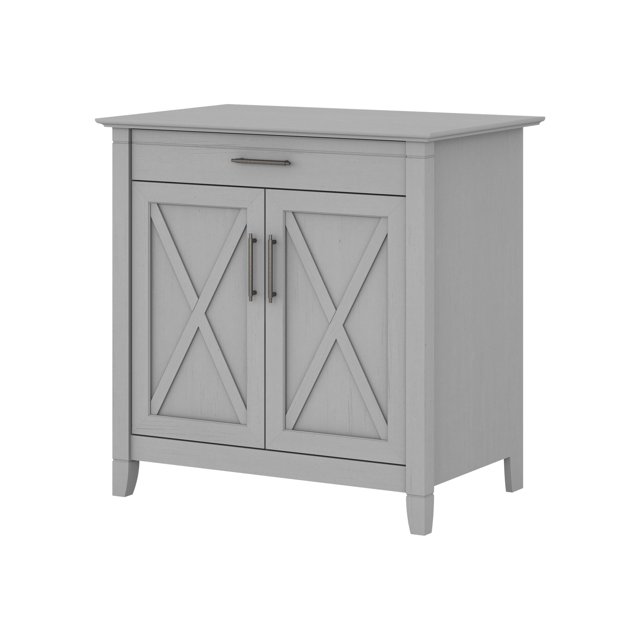 Bush Furniture Key West - Cupboard - 2 doors - engineered wood - cape cod gray