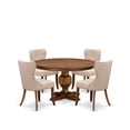 thumbnail image 7 of East West Furniture Ferris 5-Piece Dining Room Set in Walnut Finish, 7 of 7