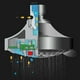 thumbnail image 5 of Rociador de ducha tipo lluvia con 5 posiciones de rociado, ducha fija de ahorro de agua, rociador de ducha tipo lluvia, rociador redondo de acero inoxidable, boquillas antical ajustables de JFHHH pequeña, 5 of 5