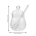 thumbnail image 2 of TEHAUX  250 Ml Stirrers Transparent Honey Pot Jar with Lid and Dipper, 2 of 8