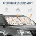 thumbnail image 4 of Xecao Cute Flamingo for Foldable Car Sun Shades (2-Pack) offer sun protection with an easy-fold design for convenient windshield shading., 4 of 7
