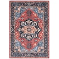 thumbnail image 2 of SAFAVIEH Orlando Bruce Medallion Machine Washable Area Rug, Rust/Blue, 4' x 6', 2 of 12