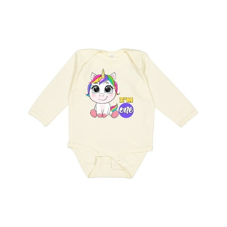 

Inktastic Unicorn 1st Birthday Gift Baby Boy or Baby Girl Long Sleeve Bodysuit