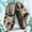 Color Printing2, variant on Funny Cartoon Goat Slippers for Couples, Dark Niche Style Unisex Winter Warm Indoor Shoes, Soft Fabric Upper TPR Non-Slip Sole, Washable Home Office Casual Footwear