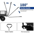 thumbnail image 4 of 880 lbs 10" Flat Free Tires Steel Garden Cart with 180° Rotating Handle and Removable Sides, Heavy Duty 4 Cu.Ft Capacity Utility Garden Carts and Wagons, Black, 4 of 15