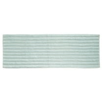 mDesign Soft 100% Cotton X-Long Accent Rug Mat/Runner, Ribbed, 60" x 21" - Water