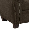 thumbnail image 4 of Transitional Chenille Fabric & Wood Sofa With Padded Armrests, Brown, 4 of 5