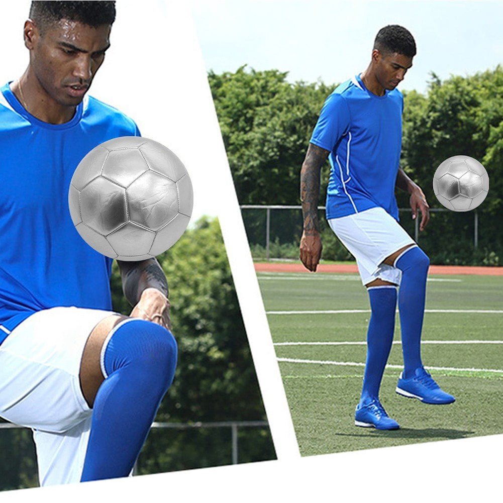 Vjnyvs Football Size 5, Durable Lightweight Training Soccer Ball, Outdoor Match & Practice Football, Metallic Soccer Ball