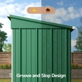 thumbnail image 3 of Asofer Outdoor Metal Storage Shed Galvanized Steel Tool House with Lockable Doors & Vents Waterproof for Backyard Garden Patio, Green, 3 of 9