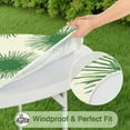 thumbnail image 5 of Green Tie Dye Spray Pattern Round Fitted Tablecloth with Elastic Edge,Dining Table Cover Waterproof,Outdoor Round Tablecloth for Camping,Dining,Indoor and Outdoor, 5 of 7