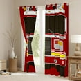 thumbnail image 3 of Castle Fairy Children Kids Cartoon Fire Truck Curtains Pack of 2 (42x84 Each),Firefighter Car Curtains Blackout,Car Theme Bedroom Curtains,Ultra Soft Home Decor, 3 of 6