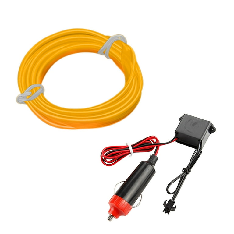 YUVA 2M Car LED Atmosphere Light, 12V/5V, Flexible Cuttable, 8 Colors,  Energy-Saving, for Interior/Outdoor Decor, Cigarette Lighter Plug