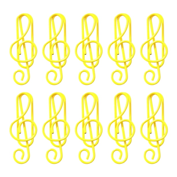 Xihbxyly Clips Metálicos Multicolores, Diseño Creativo de Notas Musicales, Material de Oficina con Formas Divertidas, Material Duradero con Revestimiento de Pet, Uso Versátil para Notas y Aperitivos,