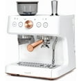 thumbnail image 3 of Café Bellissimo Semi Automatic Espresso Machine + Milk Frother | WiFi Connected, Smart Home Kitchen Essentials | Built-In Bean Grinder, 15-Bar Pump & 95-Ounce Water Reservoir | Matte White, 3 of 9