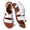 White, variant on Womens Elastic Strappy Sandals Cross Braided Beach Sandals Women Round Toe Flat Non Slip Casual Vacation Retro Comfort Fit Easy On Off