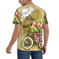 thumbnail image 2 of Hirioo Watercolor Canary Bird for Men's Baseball T-shirt Shirts Short Sleeve Casual Summer Button Stretch T Shirts,Size S-4XL-3X-Large, 2 of 7