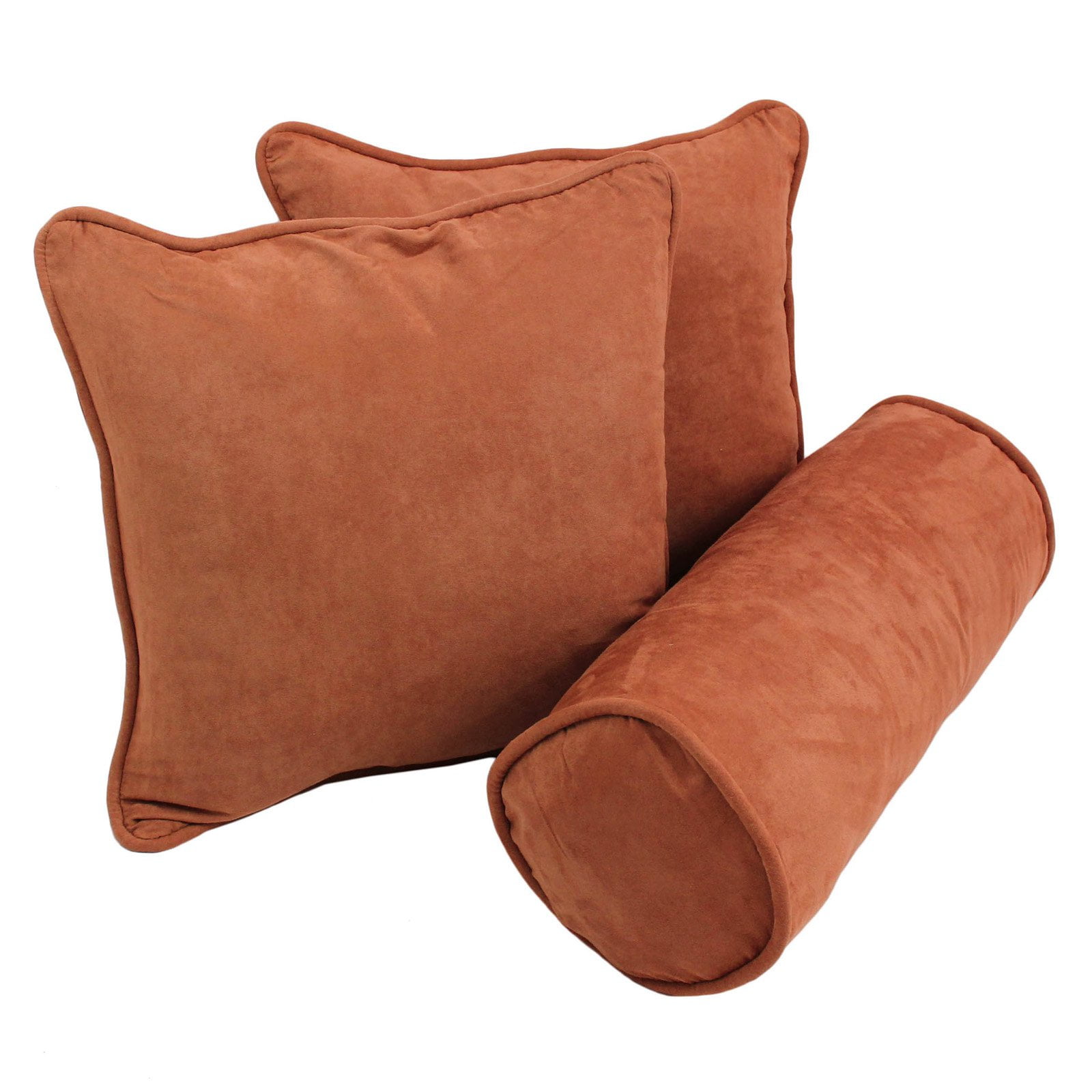 Blazing Needles 3 Piece Solid Twill Decorative Pillow Set