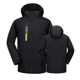 thumbnail image 6 of Baqcunre Winter Jackets For Men Men'S Autumn And Winter Plush Windproof Solid Color Stormsuit Large Hooded Casual Jacket Blazer For Men Tops For Men Black XXL, 6 of 6