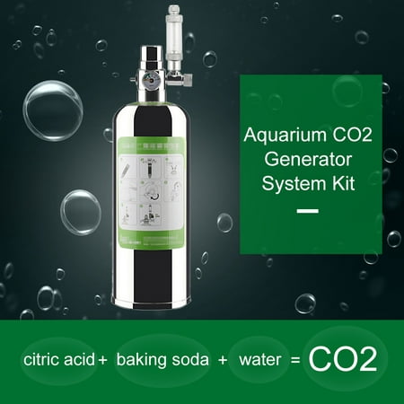 2L Double Aquarium CO2 Generator System Kit CO2 Generator System with Solenoid Carbon Dioxide Reactor Kit for Plants