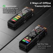 TIMMKOO 136GB AI Voice Recorder, Digital Voice Recorder with Playback, Offline Transcribe and Online Summarize/Mindmap, Voice Activated Audio Recorder (Gold)