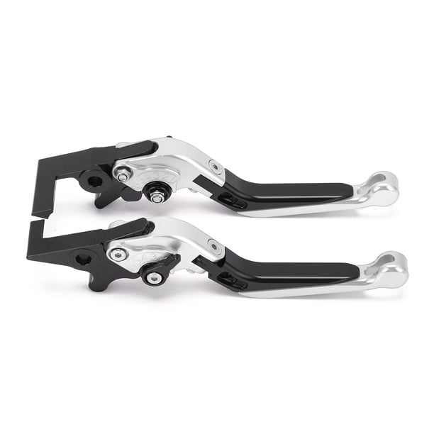 2 palancas de embrague de freno de motocicleta ajustables CNC de aleación de aluminio de repuesto para ADV150 2019-2021, color plateado Jadeshay A