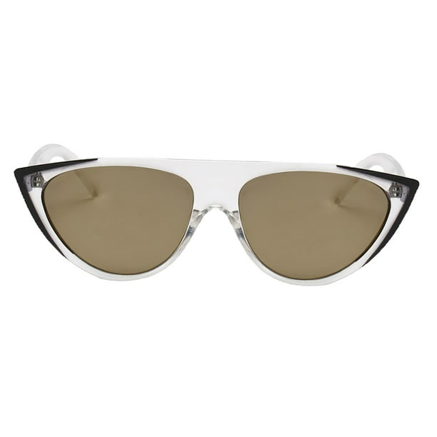 de Mujer Sol Protection Cuadradas Tamano Espejuelos Moda Unisexo Marco transparente y lente dorada se describe Montura transparente y lente dorada Sunnimix Gafas de sol de moda para mujer Bodega