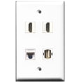thumbnail image 1 of Ultra Spec Cables 2 Port HDMI 1 Port USB A-A 1 Port Cat5e Ethernet Wall Plate, 1 of 1