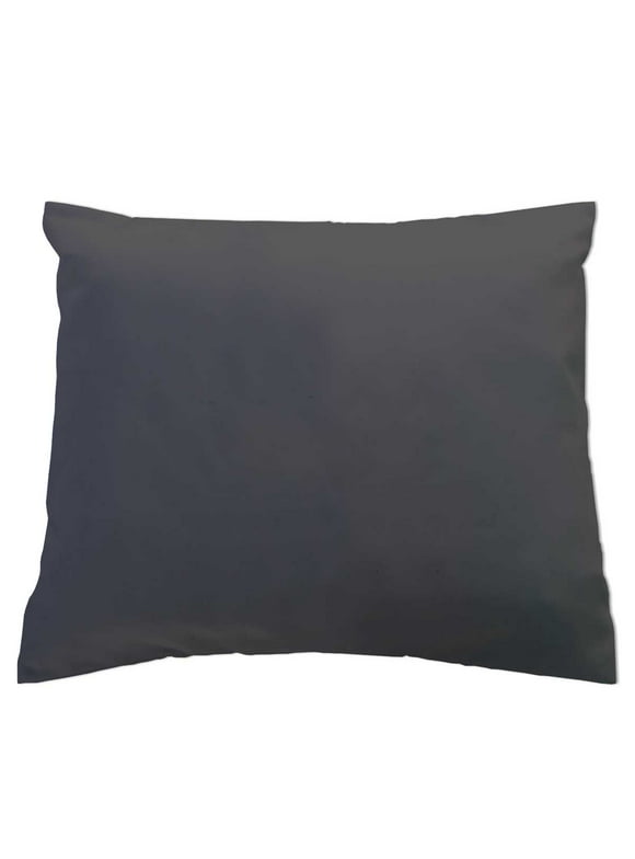 SheetWorld Crib Toddler Pillow Case, 100% Cotton Flannel, Dark Grey, 13 x 17