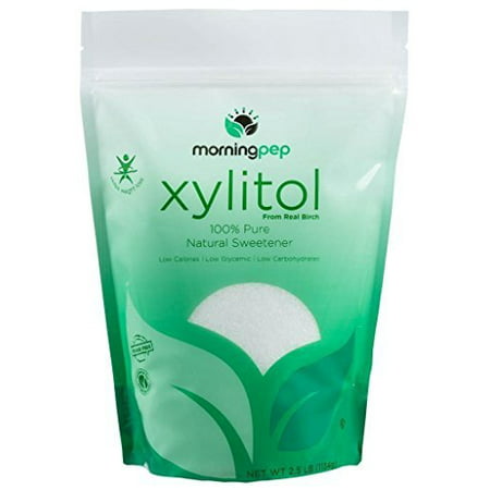 Morning Pep 2.5 lbs 100% Pure Birch Xylitol sweetener (Not From Corn) NON GMO - KOSHER - GLUTEN FREE 2.5